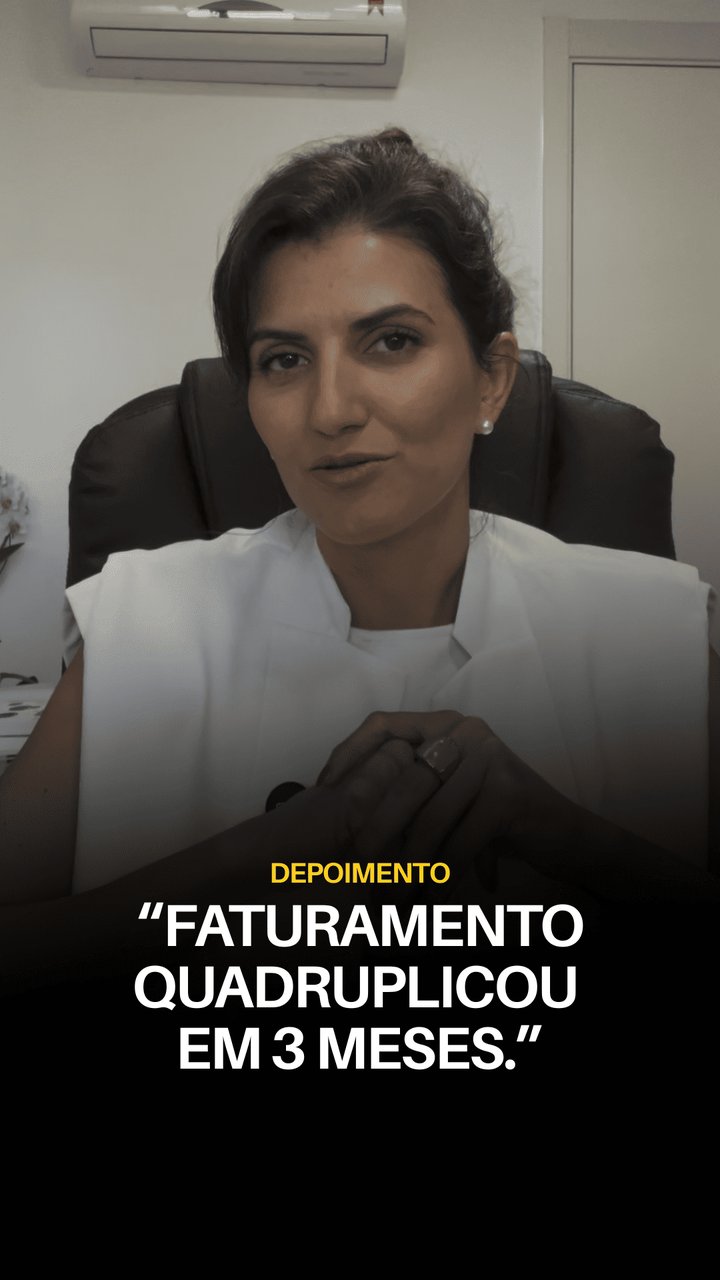 Depoimento Dra. Sâmia Allievi — Faturamento quadruplicou em 3 meses